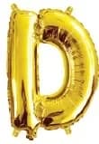 Letter D Gold Foil Balloon - 35cm