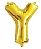 Letter Y Gold Foil Balloon - 35cm