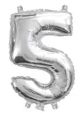Number 5 Gold Foil Balloon - 35cm