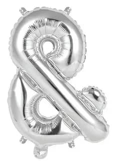 Silver Ampersand Foil Balloon (35 cm)