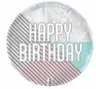 Marble Foil Happy Birthday Balloon 45cm