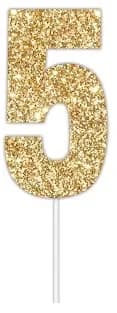 Gold Glitter Cake Topper #5*