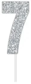 Silver Glitter Cake Topper #7*