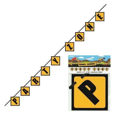 Construction Party Zone Banner