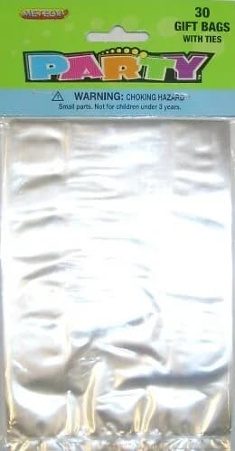 Cellophane Bags - Clear, PK 30