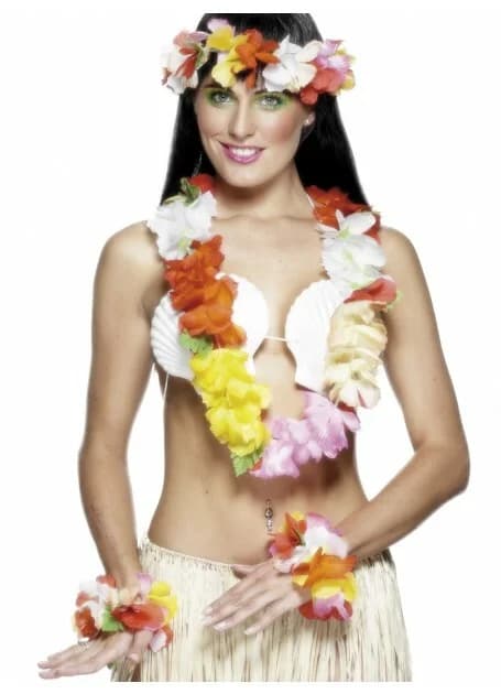 Colourful Floral Lei Deluxe Set*