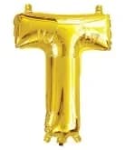 Letter T Foil Balloon – 35cm Gold