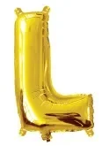 35cm Letter L Gold Foil Balloon