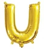 35cm Letter U Gold Foil Balloon