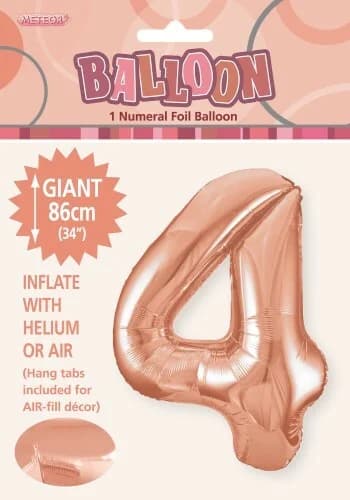 #4 34" Rose Gold Foil Balloon