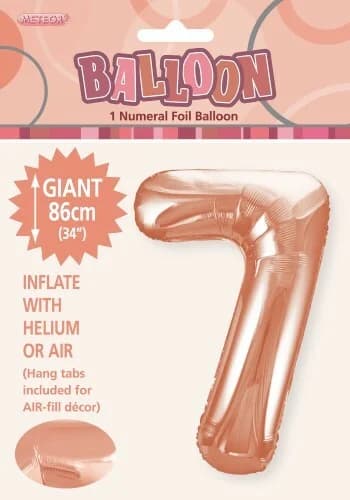 #7 34" Rose Gold Foil Balloon