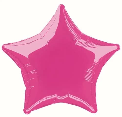 20" Hot Pink Star Foil Balloon