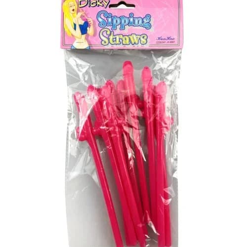 Pink Novelty Straws Hens Night