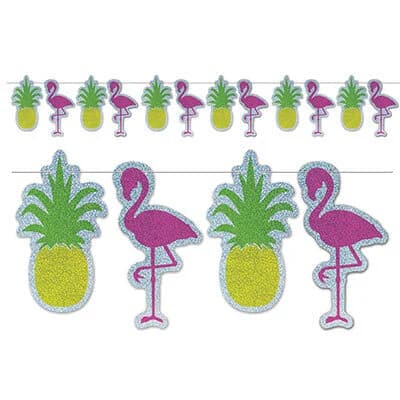 Flamingo & Pineapple Streamer Pk 1