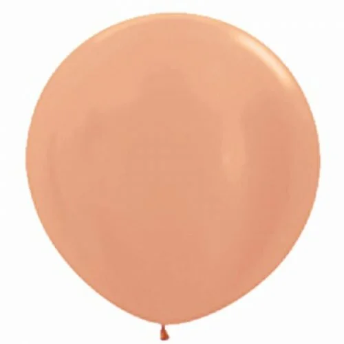 Metallic Rose Gold 90cm Latex Balloons - PK 3