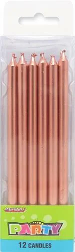 Rose Gold Candles - Pk 12