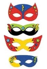 Comic Book Superhero Eye Masks - Pk 8