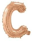 Rose Gold Air Filled 35cm Balloon - Letter C