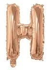 Rose Gold Air Filled 35cm Balloon - Letter H