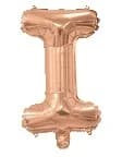 Rose Gold Air Filled 35cm Balloon - Letter I