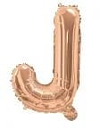 Rose Gold Air Filled 35cm Balloon - Letter J