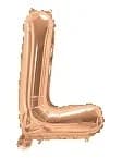 Rose Gold Air Filled 35cm Balloon - Letter L