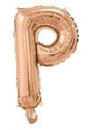 Rose Gold Air Filled 35cm Balloon - Letter P