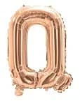 Rose Gold Air Filled 35cm Balloon - Letter Q