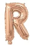 Rose Gold Air Filled 35cm Balloon - Letter R
