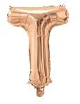 Rose Gold Air Filled 35cm Balloon - Letter T