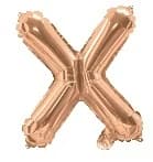 Rose Gold Air Filled 35cm Balloon - Letter X
