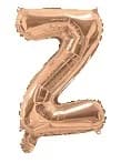 Rose Gold Air Filled 35cm Balloon - Letter Z