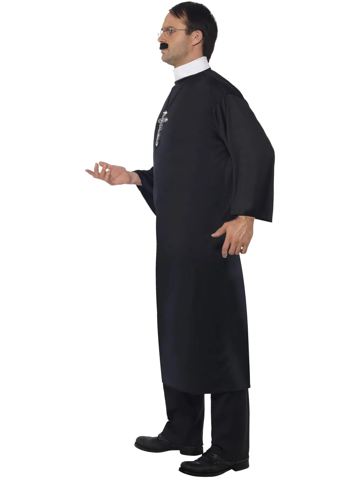 Adults Priest Costume - side view, worn by model