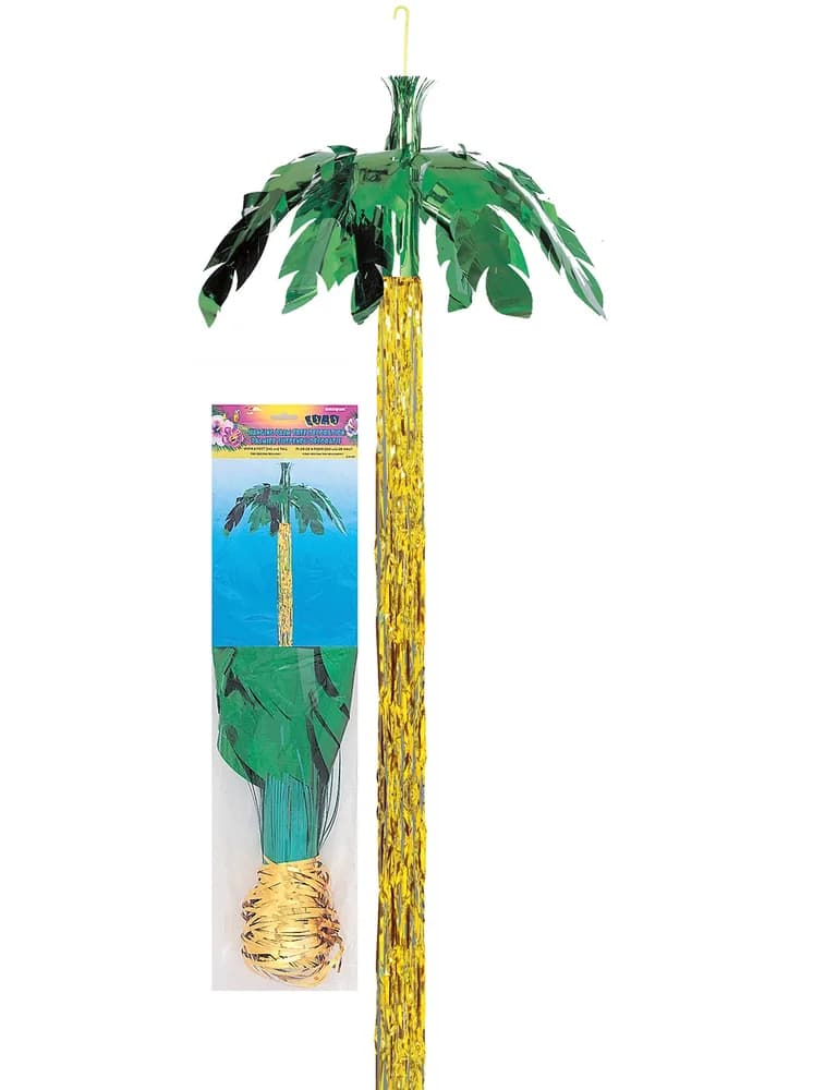 Green & Gold Foil Palm Tree Decoration (243 cm)
