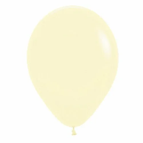 Pastel Matte Yellow Latex Balloons - Pk 100