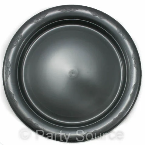 Silver Reusable Plastic Lunch Plates 18cm 20 Pack