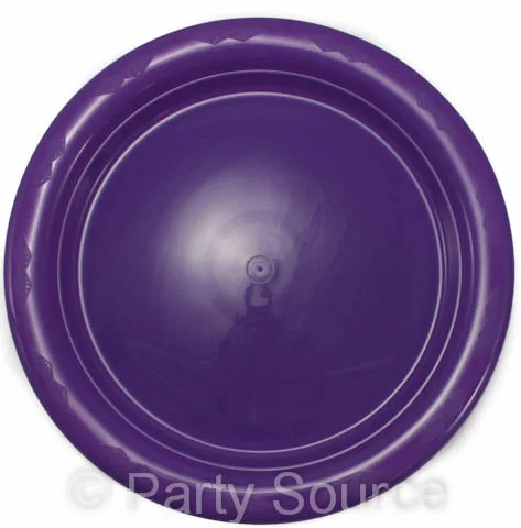 Purple Reusable Plastic Lunch Plates 18cm 20 Pack