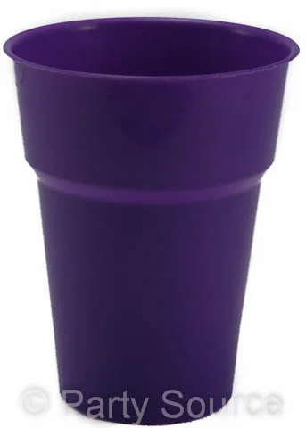 Reusable Purple Plastic Cups (285 ml) - Pk 20