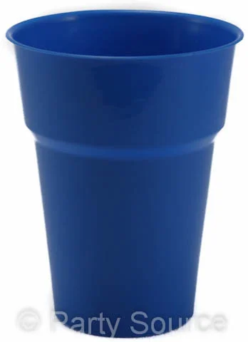 Reusable Royal Blue Plastic Cups (285 ml) - Pk 20
