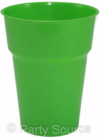 Reusable Lime Plastic Cups (285 ml) - Pk 20