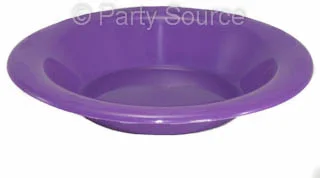 Purple Reusable Plastic Bowls – Pack 20