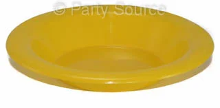 Reusable Yellow Plastic Bowls (180 mm) - Pk 20