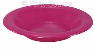 Reusable Magenta Plastic Bowls (180 mm) - Pk 20