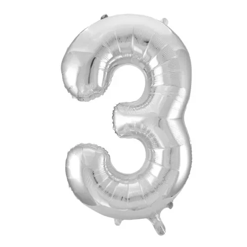 #3 34" Silver Foil Balloon