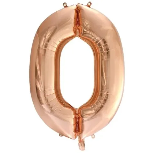 Number 0 Rose Gold Foil Balloon (86cm)