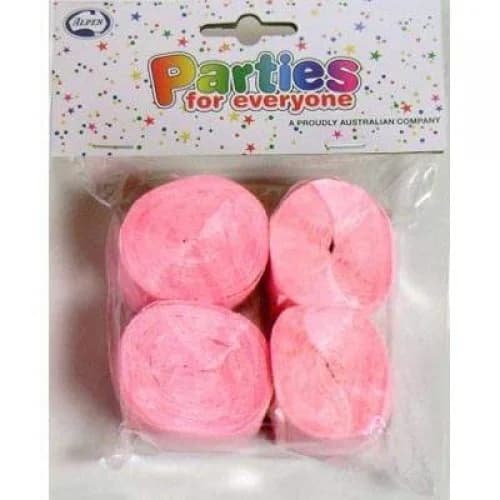 Pink Crepe Streamer - Pk 4