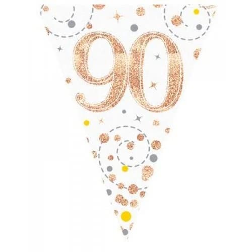 Sparkling Fizz Rose Gold 90 Bunting - 3.9m