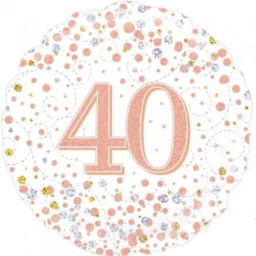 18" Sparkling Fizz Rose Gold 40 Foil Balloon