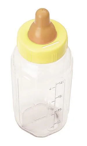 Yellow Baby Bottle Bank - 11"
