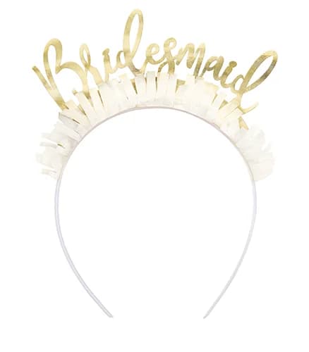 Gold Foil Bridesmaid Headbands - Pk 4
